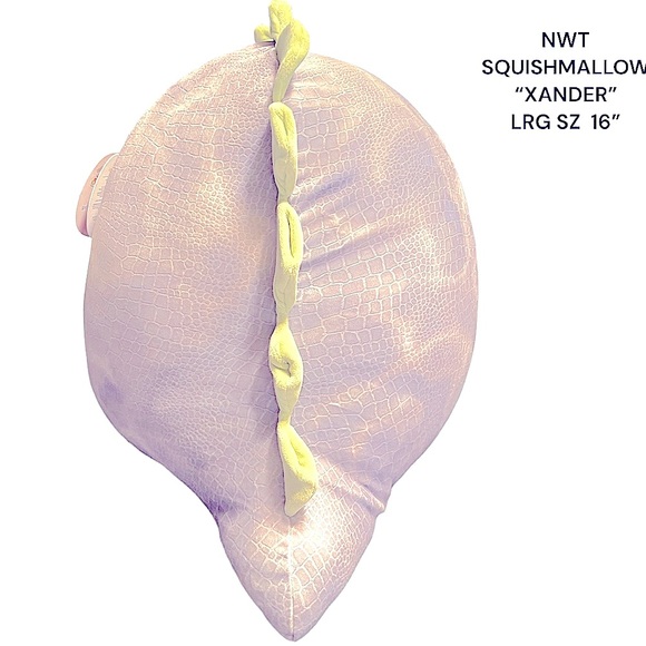 NWT SQUISHMALLOW “XANDER THE DINOSAUR ” LRG SZ-16”VALENTINES DAY EDITION RETIRED - Picture 2 of 10